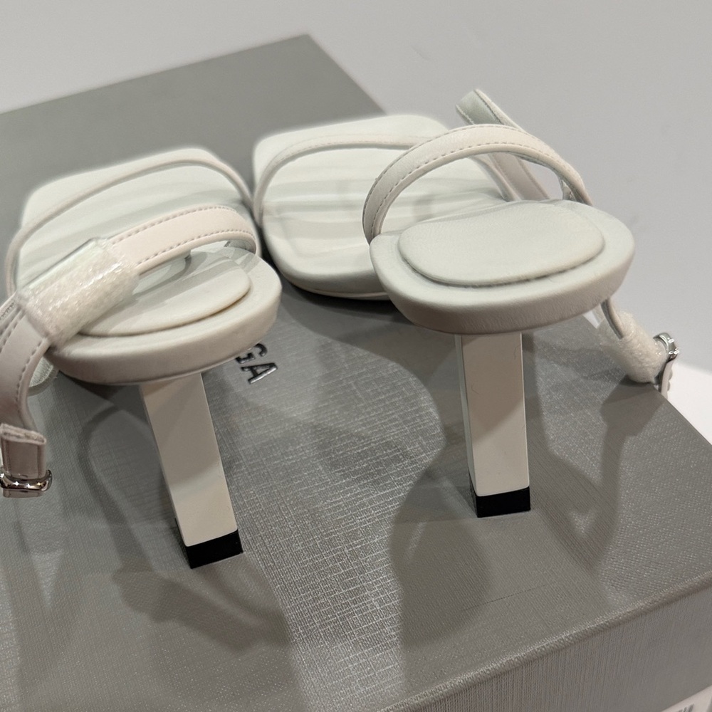 Balenciaga White Strappy Heels - Picture 5 of 5